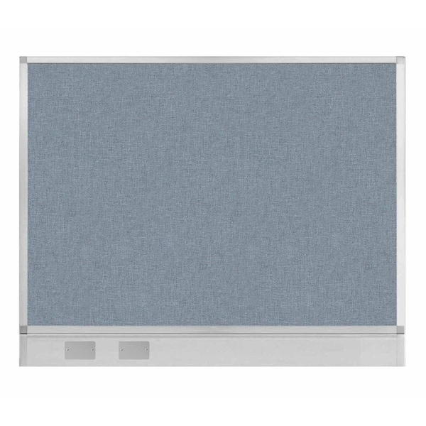 Hush Panel Configurable Cubicle Partition 5' x 4' Powder Blue Fabric w/ Cable Channel